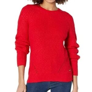 JOULES LORETTA RED HEART SLEEVE CABLE SWEATER JUMPER OVERSIZED NWT 10